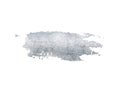 Silver glitter foil brush stroke vector. Argent paint smear background isolated on white. Glow metal pattern