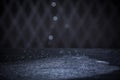 Silver Glitter Lights Background. Vintage Sparkle Bokeh With Selective Focus. Defocused. Royalty Free Stock Photo