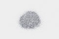 Silver glitter sparkle on light gray background Royalty Free Stock Photo