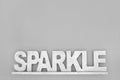Minimal Silver Glitter Sparkle Sign