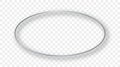 Silver glowing oval shape frame with shadow