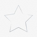 Silver glowing star shape frame Royalty Free Stock Photo