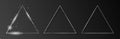 Silver glowing triangle frame Royalty Free Stock Photo