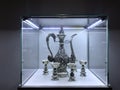 Silver goblet displayed in Huangguoshu folk custom museum, Guizhou Province, China