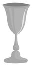 Silver goblet, illustration, vector