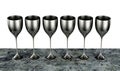 Silver goblets Royalty Free Stock Photo