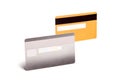 Silver and gold ATM or credit card template Royalty Free Stock Photo