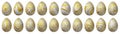 Silver and gold Easter Eggs Set, Silver trendy style eggs Set Royalty Free Stock Photo