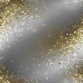 Silver and gold glitter, color gradient background. Generative AI. Royalty Free Stock Photo