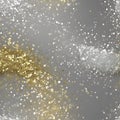 Silver and gold glitter, color gradient background. Generative AI. Royalty Free Stock Photo