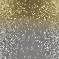 Silver and gold glitter, color gradient background. Generative AI. Royalty Free Stock Photo