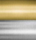 Silver and gold metal textures Royalty Free Stock Photo