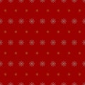 Silver and gold snowflakes seamless pattern. Snow on red background. Abstract wallpaper,wrapping decoration. Merry Christmas Royalty Free Stock Photo