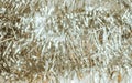 Silver and gold tinsel. Holiday decorations. Christmas background