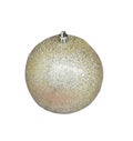 Silver and golden Christmas tree toy isolated Royalty Free Stock Photo