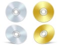 Silver and golden DVD Royalty Free Stock Photo