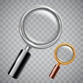 Silver and Golden Magnifying Glass