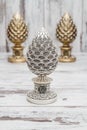 Silver and Golden Religious Statuettes with the Names of Allah Royalty Free Stock Photo