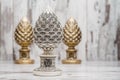 Silver and Golden Religious Statuettes with the Names of Allah Royalty Free Stock Photo