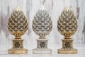 Silver and Golden Religious Statuettes with the Names of Allah Royalty Free Stock Photo