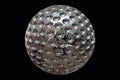 Silver Golf ball 3D rendering Royalty Free Stock Photo