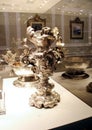 Silver graceful goblet in the Faberge Museum.