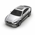 Energetic 3d Rendered Hyundai Sonata In Silver - Dynamic Illustration