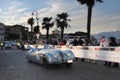 A silver gray Jaguar XK 120 OTS