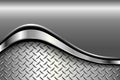 Silver gray metal background, 3D polished chrome metallic and shiny diamond plate texture Royalty Free Stock Photo