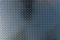 Silver gray metal, Stainless Steel diamond plate floor .textured and background concept Royalty Free Stock Photo