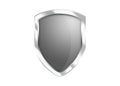 Silver Gray shield icon isolated on white background Royalty Free Stock Photo
