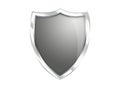 Silver Gray shield icon isolated on white background Royalty Free Stock Photo