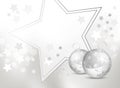 Silver gray and white Christmas background