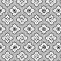 Silver grey Morocco floral repeating pattern Royalty Free Stock Photo