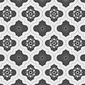 Silver grey Morocco floral repeating pattern Royalty Free Stock Photo