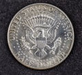 Silver half dollar coin of john Fitzgerald kennedy