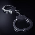 Silver handcuffs Royalty Free Stock Photo