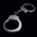 Silver handcuffs Royalty Free Stock Photo