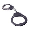 Silver handcuffs Royalty Free Stock Photo