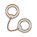 silver handcuffs police icon image