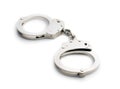 Silver handcuffs Royalty Free Stock Photo