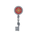 Silver hands key with red stone Royalty Free Stock Photo