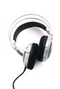 Silver headphone Royalty Free Stock Photo