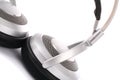 Silver headphone Royalty Free Stock Photo