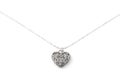 Silver heart pendant necklace Royalty Free Stock Photo