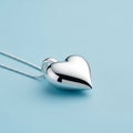 Silver Heart Pendant Necklace Royalty Free Stock Photo