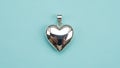 Silver Heart-Shaped Pendant Royalty Free Stock Photo