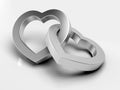 Silver hearts Royalty Free Stock Photo