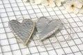 Silver hearts Royalty Free Stock Photo