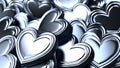 Silver hearts background Royalty Free Stock Photo